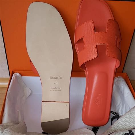 sandali oran hermès arancioni|oran sandals price.